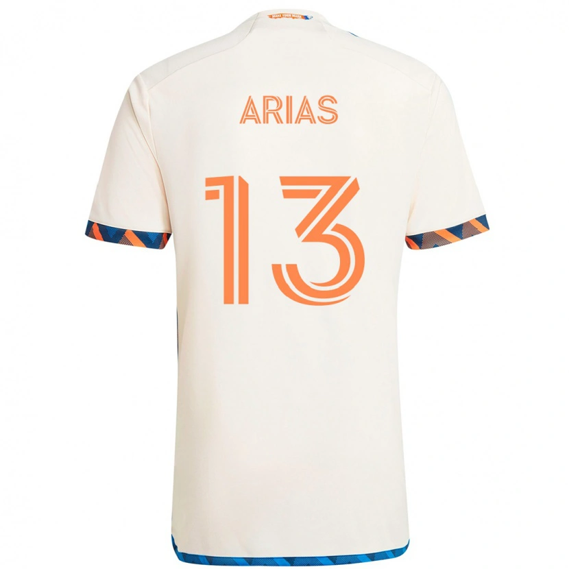Danxen Mænd Santiago Arias #13 Mørkeblå Orange Udebane Spillertrøjer 2025/26 Trøje T-Shirt