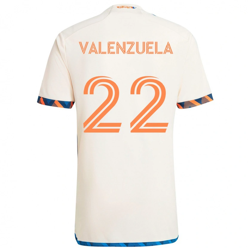 Danxen Mænd Gerardo Valenzuela #22 Mørkeblå Orange Udebane Spillertrøjer 2025/26 Trøje T-Shirt