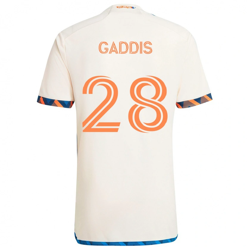 Danxen Mænd Raymon Gaddis #28 Mørkeblå Orange Udebane Spillertrøjer 2025/26 Trøje T-Shirt