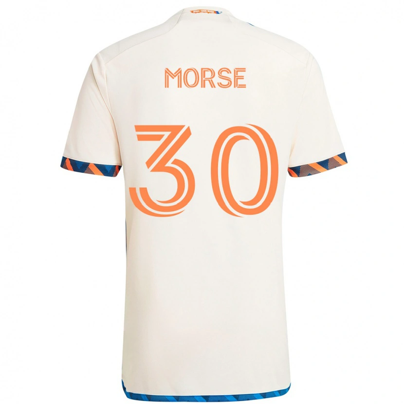Danxen Mænd Hunter Morse #30 Mørkeblå Orange Udebane Spillertrøjer 2025/26 Trøje T-Shirt