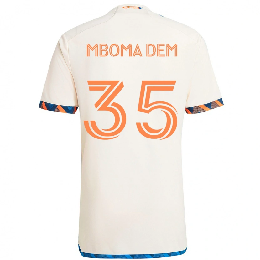 Danxen Mænd Kenji Mboma Dem #35 Mørkeblå Orange Udebane Spillertrøjer 2025/26 Trøje T-Shirt