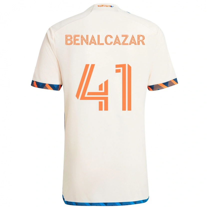 Danxen Mænd Nico Benalcázar #41 Mørkeblå Orange Udebane Spillertrøjer 2025/26 Trøje T-Shirt