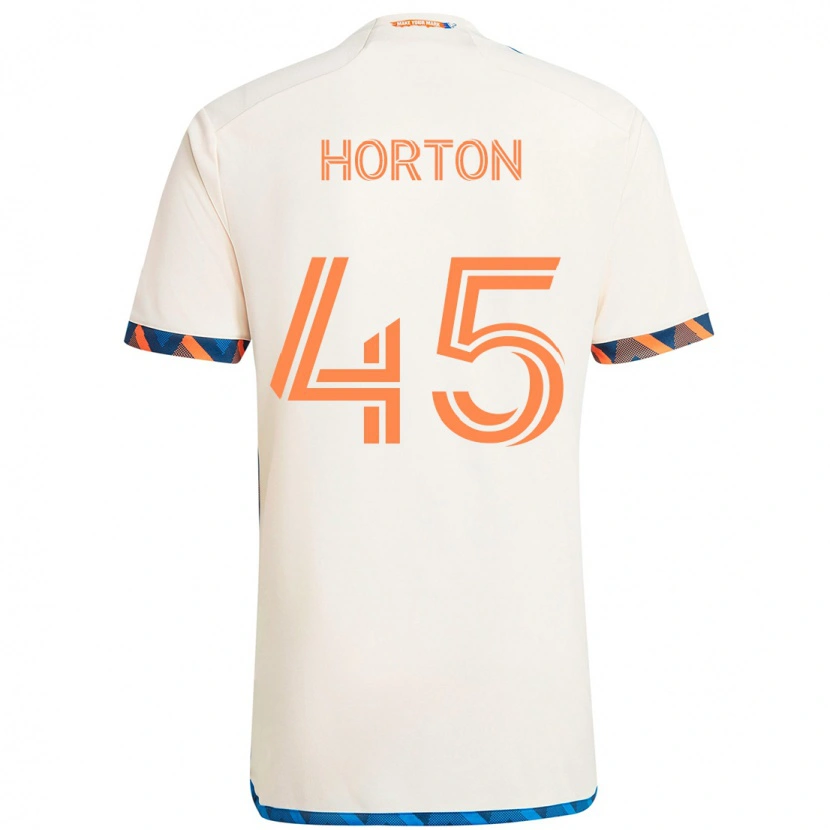 Danxen Mænd Philip Horton #45 Mørkeblå Orange Udebane Spillertrøjer 2025/26 Trøje T-Shirt