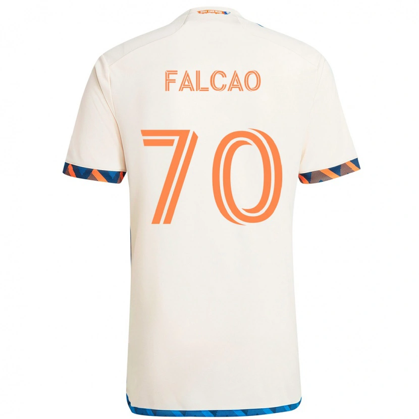 Danxen Mænd Kiano Falcao #70 Mørkeblå Orange Udebane Spillertrøjer 2025/26 Trøje T-Shirt