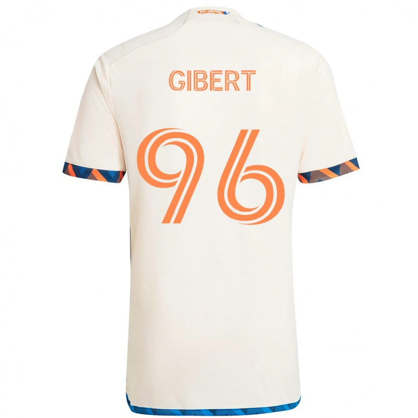 Danxen Mænd Gaël Gibert #96 Mørkeblå Orange Udebane Spillertrøjer 2025/26 Trøje T-Shirt