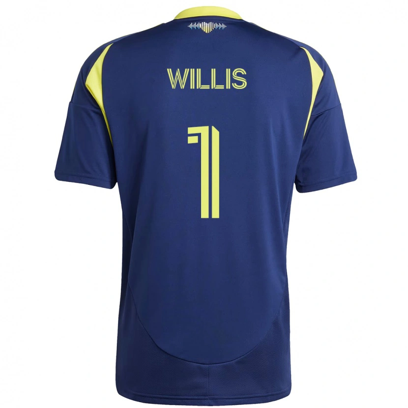 Danxen Mænd Joe Willis #1 Gul Marineblå Udebane Spillertrøjer 2025/26 Trøje T-Shirt