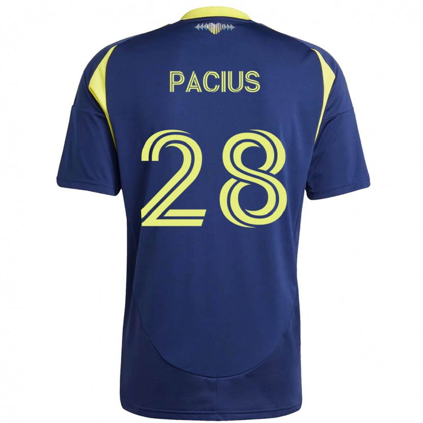 Danxen Mænd Woobens Pacius #28 Gul Marineblå Udebane Spillertrøjer 2025/26 Trøje T-Shirt