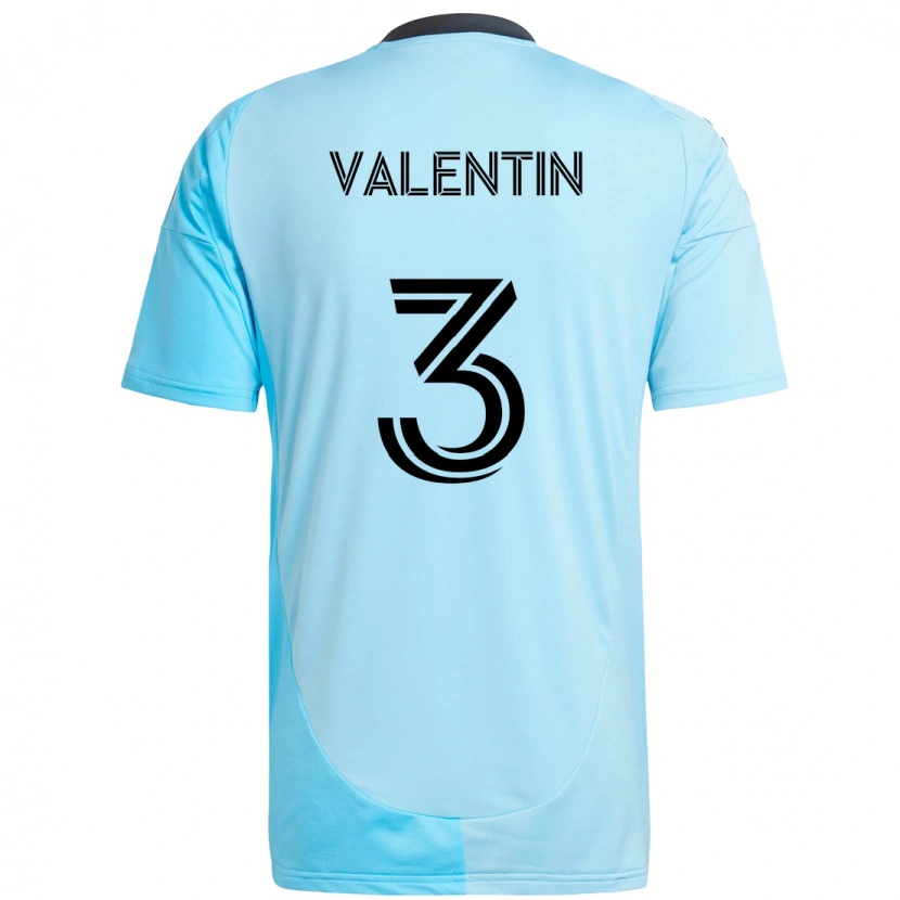 Danxen Mænd Zarek Valentin #3 Sort Blå Udebane Spillertrøjer 2025/26 Trøje T-Shirt