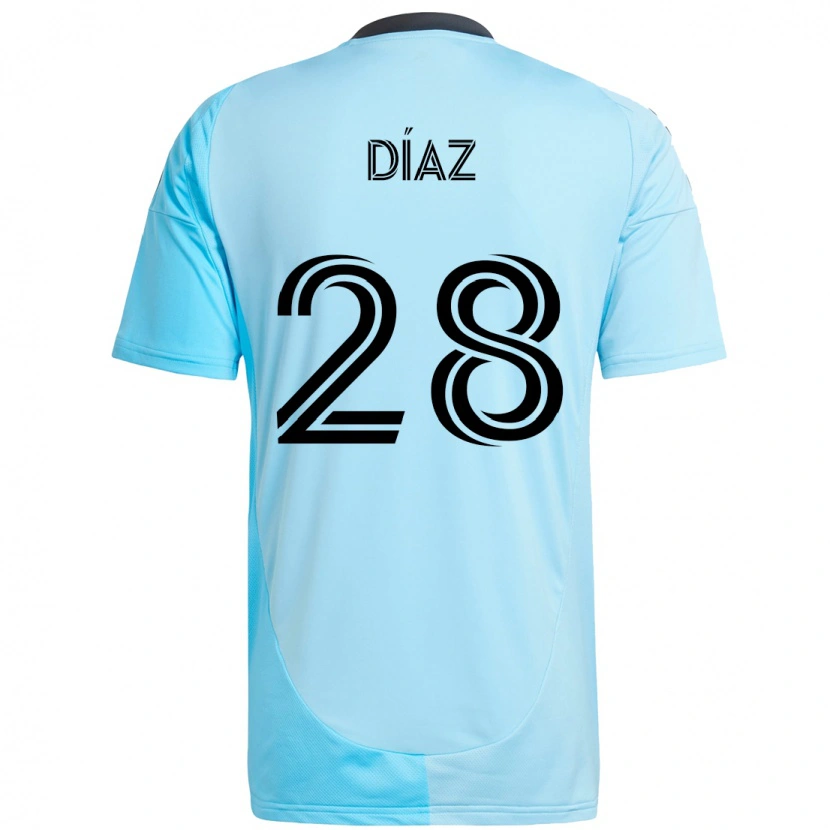 Danxen Mænd Jefferson Díaz #28 Sort Blå Udebane Spillertrøjer 2025/26 Trøje T-Shirt