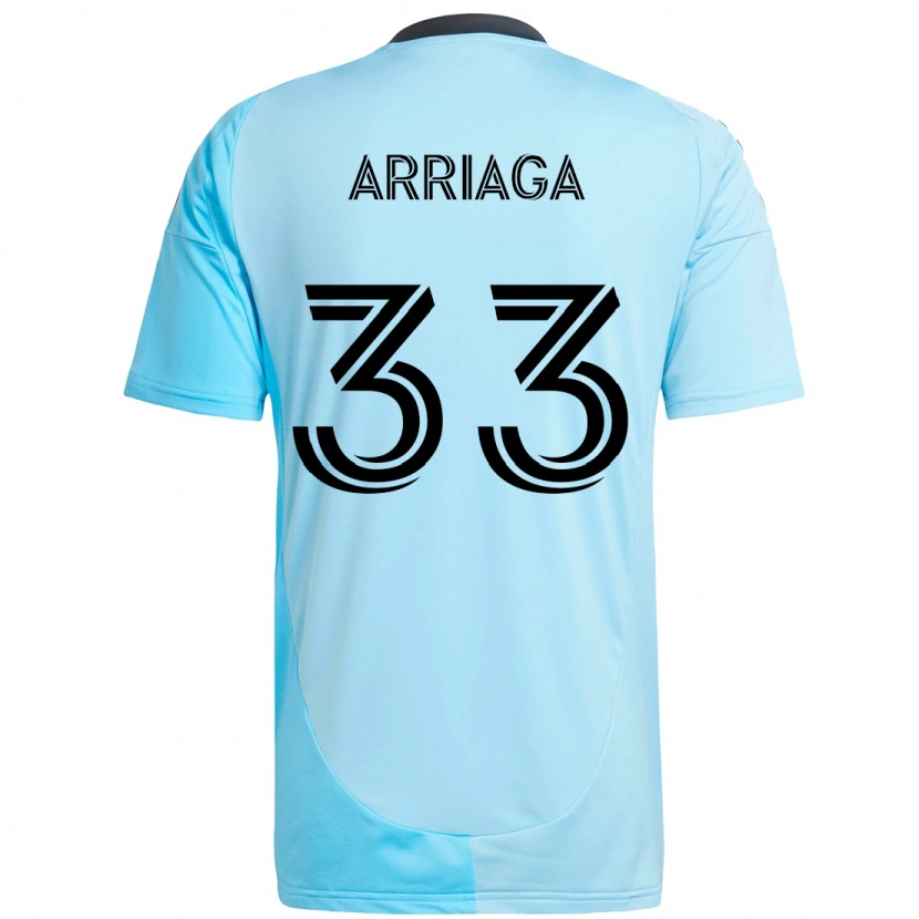 Danxen Mænd Kervin Arriaga #33 Sort Blå Udebane Spillertrøjer 2025/26 Trøje T-Shirt