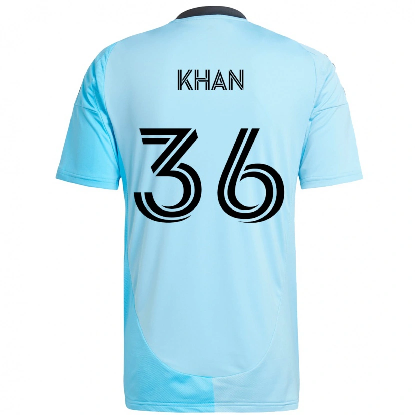 Danxen Mænd Molik Khan #36 Sort Blå Udebane Spillertrøjer 2025/26 Trøje T-Shirt