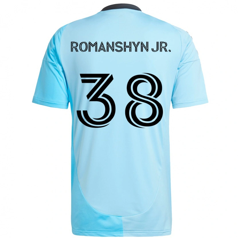 Danxen Mænd Kage Romanshyn Jr. #38 Sort Blå Udebane Spillertrøjer 2025/26 Trøje T-Shirt