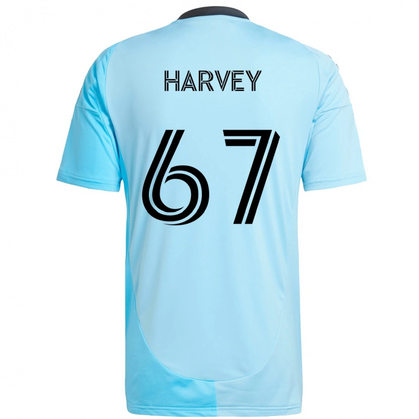 Danxen Mænd Carlos Harvey #67 Sort Blå Udebane Spillertrøjer 2025/26 Trøje T-Shirt
