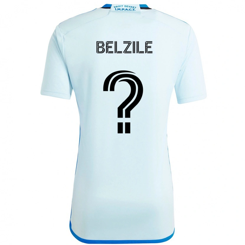 Danxen Mænd Jean-Christophe Belzile #0 Himmelblå Mørkeblå Udebane Spillertrøjer 2025/26 Trøje T-Shirt