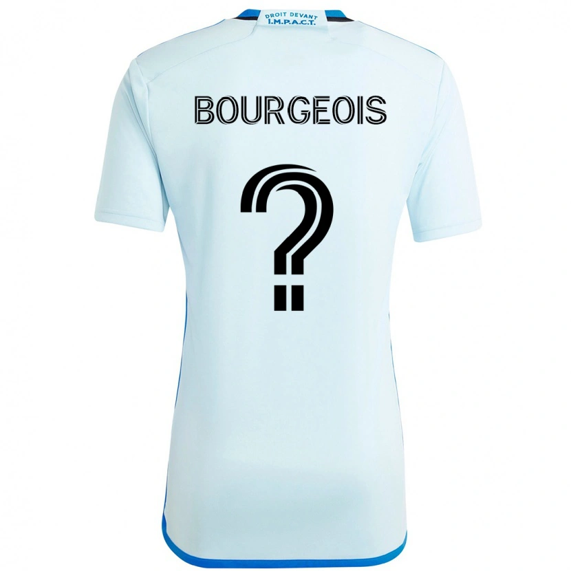 Danxen Mænd Maxime Bourgeois #0 Himmelblå Mørkeblå Udebane Spillertrøjer 2025/26 Trøje T-Shirt