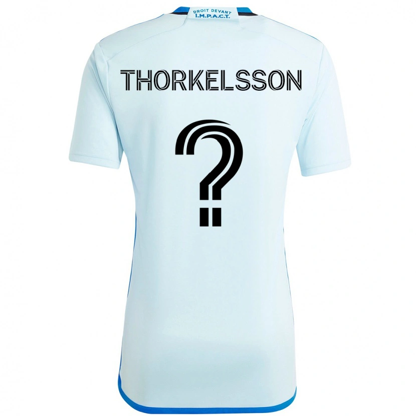 Danxen Mænd Róbert Orri Thorkelsson #0 Mørkeblå Sort Udebane Spillertrøjer 2025/26 Trøje T-Shirt