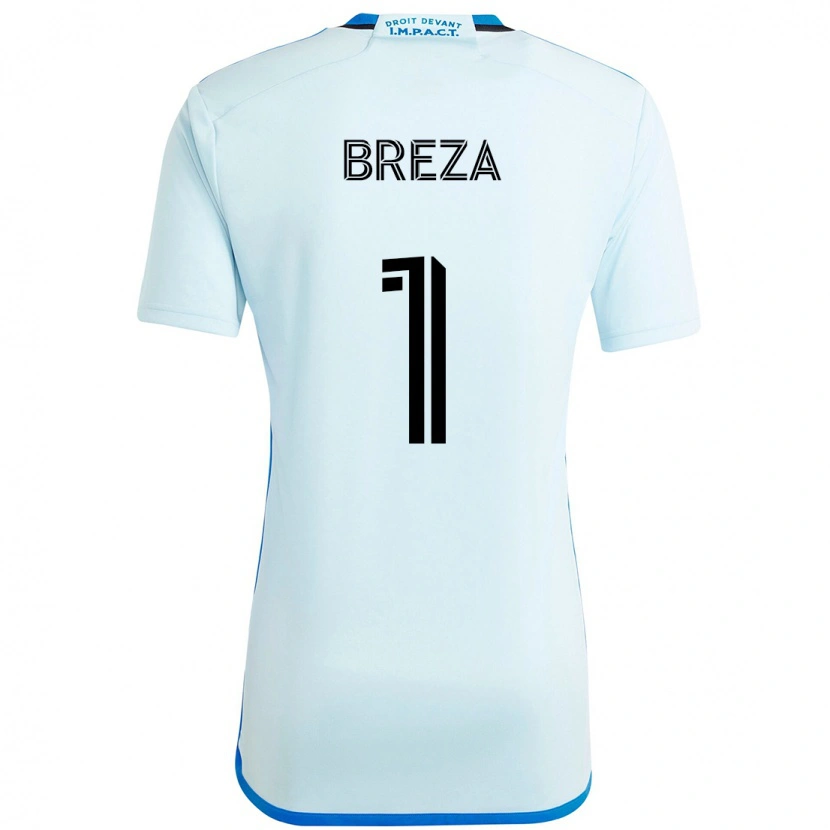 Danxen Mænd Sebastian Breza #1 Mørkeblå Sort Udebane Spillertrøjer 2025/26 Trøje T-Shirt