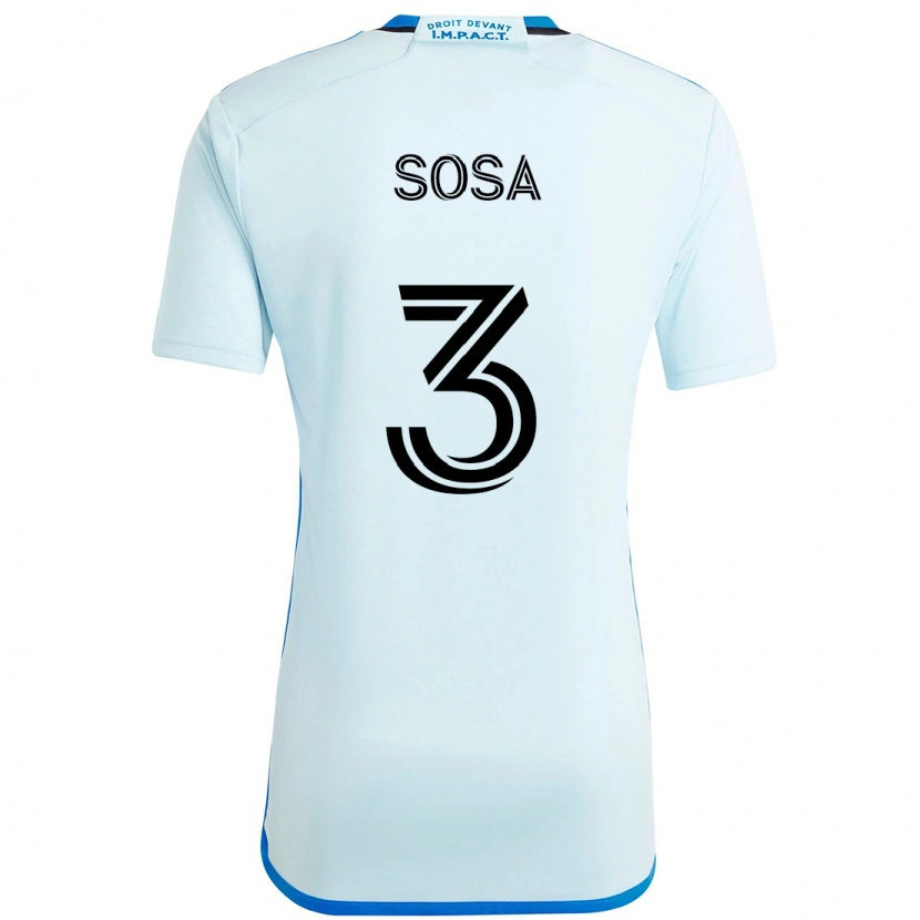 Danxen Mænd Joaquín Sosa #3 Mørkeblå Sort Udebane Spillertrøjer 2025/26 Trøje T-Shirt