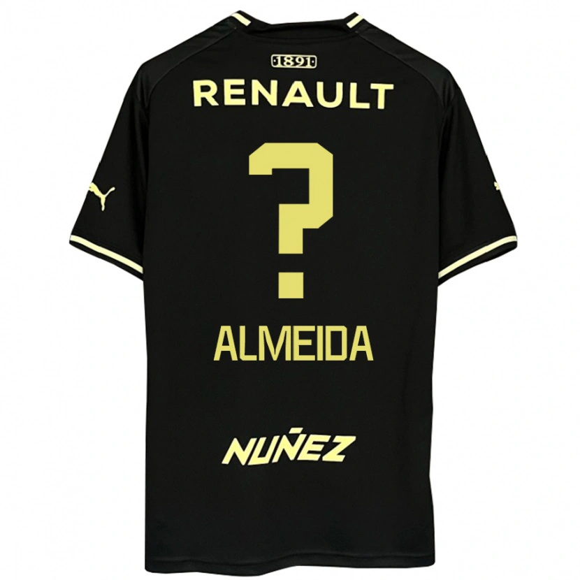 Danxen Mænd Martín Almeida #0 Gul Sort Udebane Spillertrøjer 2025/26 Trøje T-Shirt