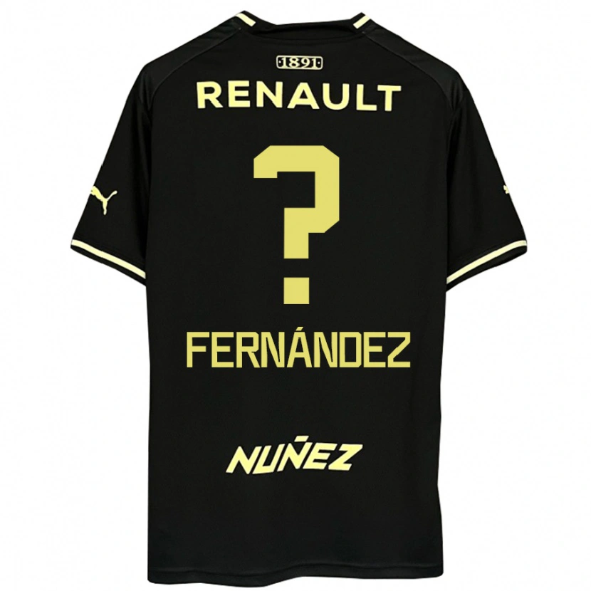 Danxen Mænd Faustino Fernández #0 Gul Sort Udebane Spillertrøjer 2025/26 Trøje T-Shirt