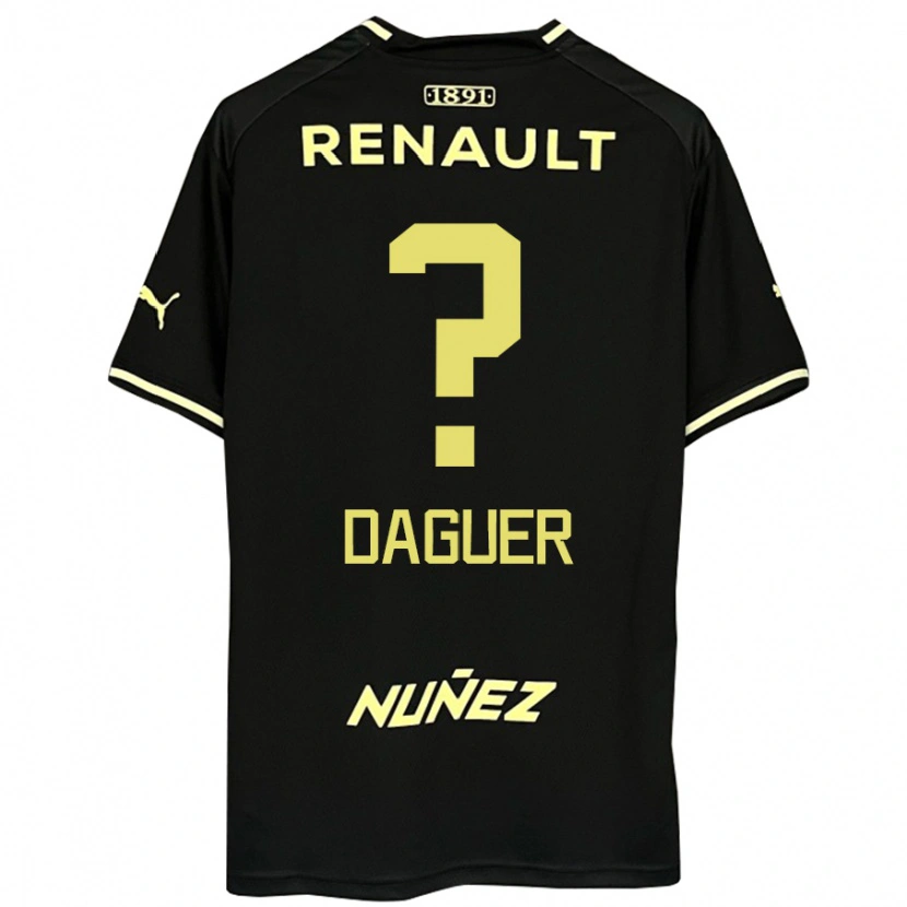 Danxen Mænd Julio Daguer #0 Gul Sort Udebane Spillertrøjer 2025/26 Trøje T-Shirt