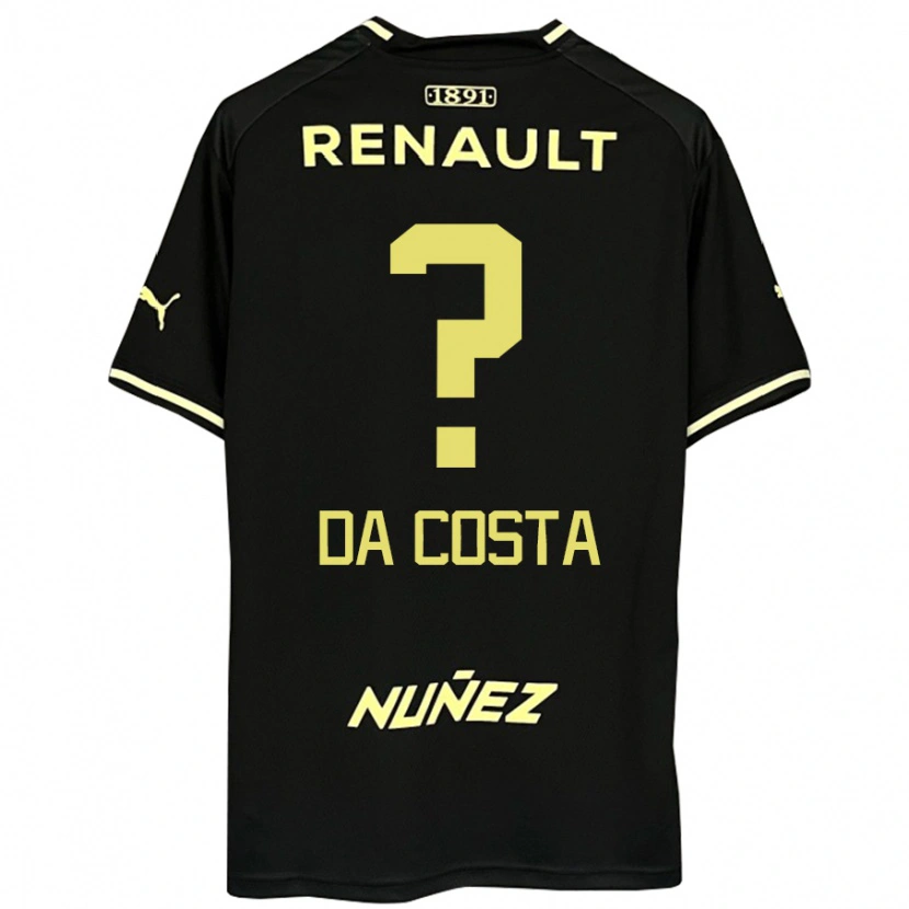 Danxen Mænd Paulo Da Costa #0 Gul Sort Udebane Spillertrøjer 2025/26 Trøje T-Shirt