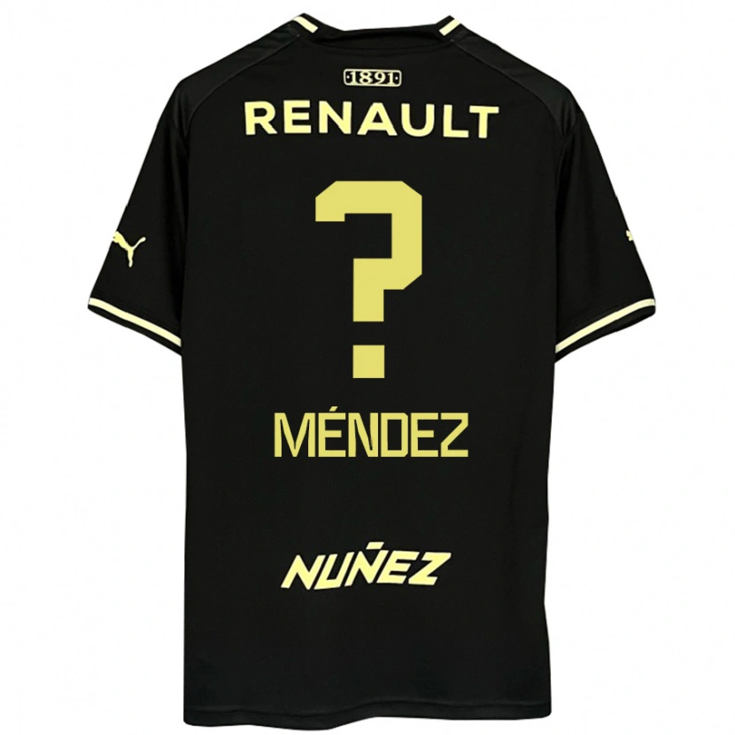 Danxen Mænd Diego Méndez #0 Gul Sort Udebane Spillertrøjer 2025/26 Trøje T-Shirt