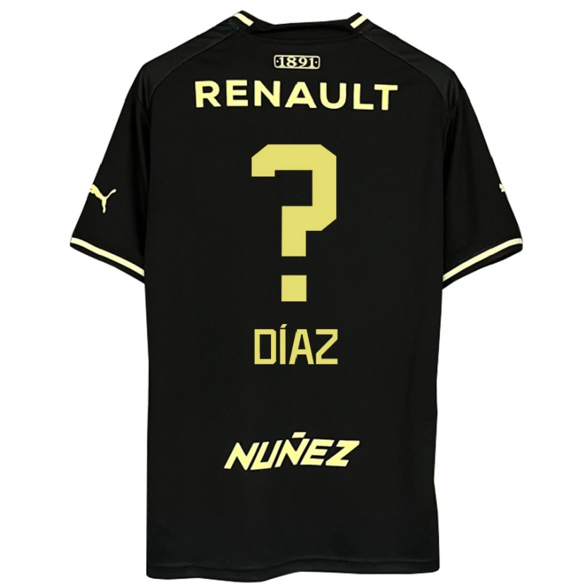 Danxen Mænd Santiago Díaz #0 Gul Sort Udebane Spillertrøjer 2025/26 Trøje T-Shirt