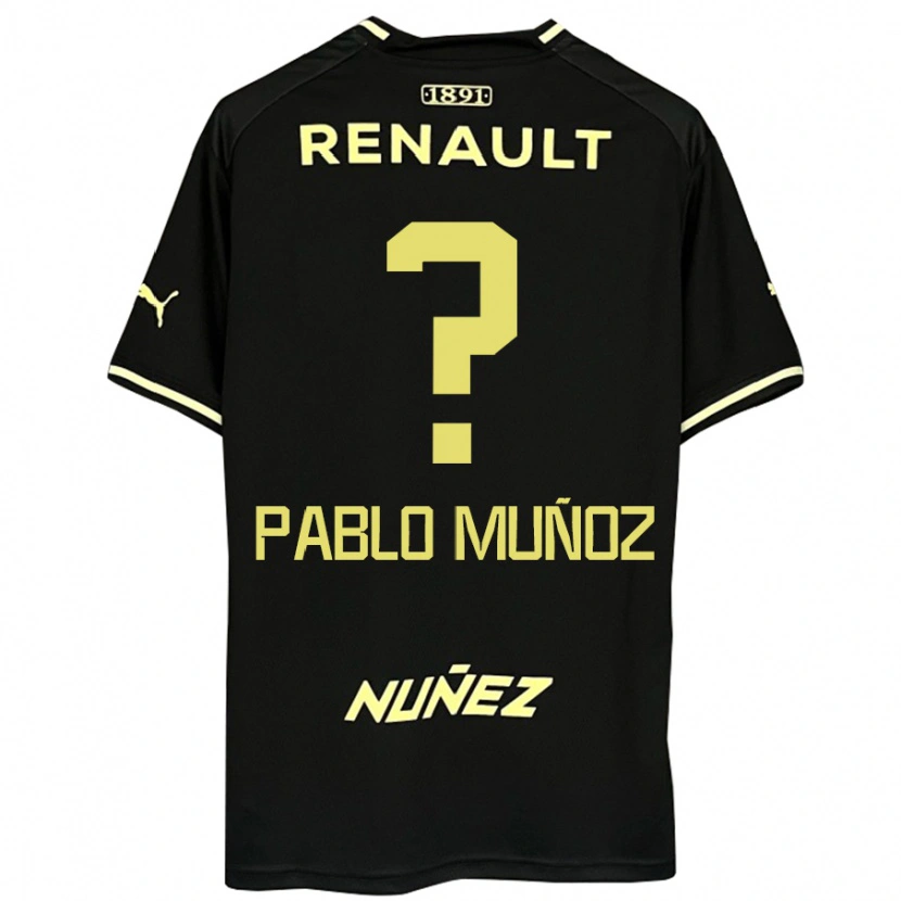 Danxen Mænd Juan Pablo Muñoz #0 Gul Sort Udebane Spillertrøjer 2025/26 Trøje T-Shirt