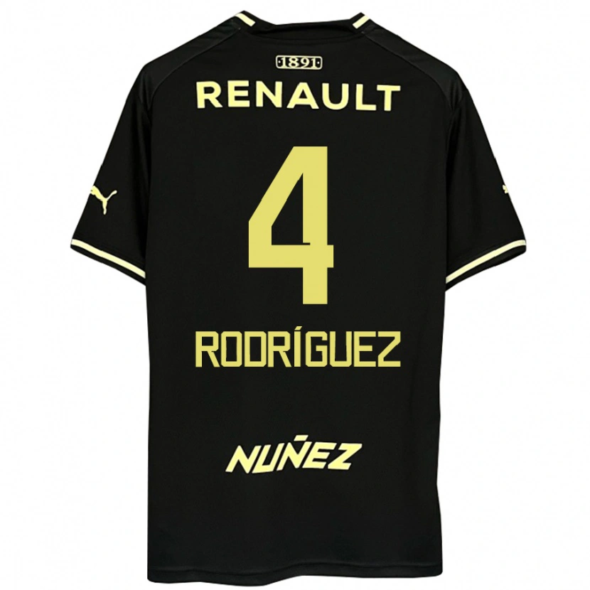 Danxen Mænd Guzmán Rodríguez #4 Gul Sort Udebane Spillertrøjer 2025/26 Trøje T-Shirt