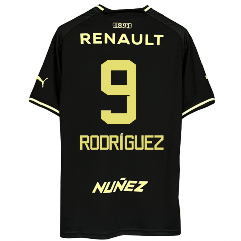 Danxen Mænd Agustín Rodríguez #9 Gul Sort Udebane Spillertrøjer 2025/26 Trøje T-Shirt