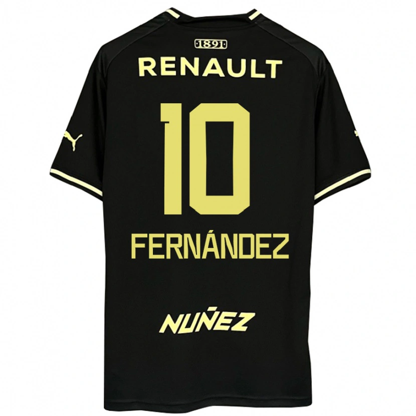 Danxen Mænd Leonardo Fernández #10 Gul Sort Udebane Spillertrøjer 2025/26 Trøje T-Shirt