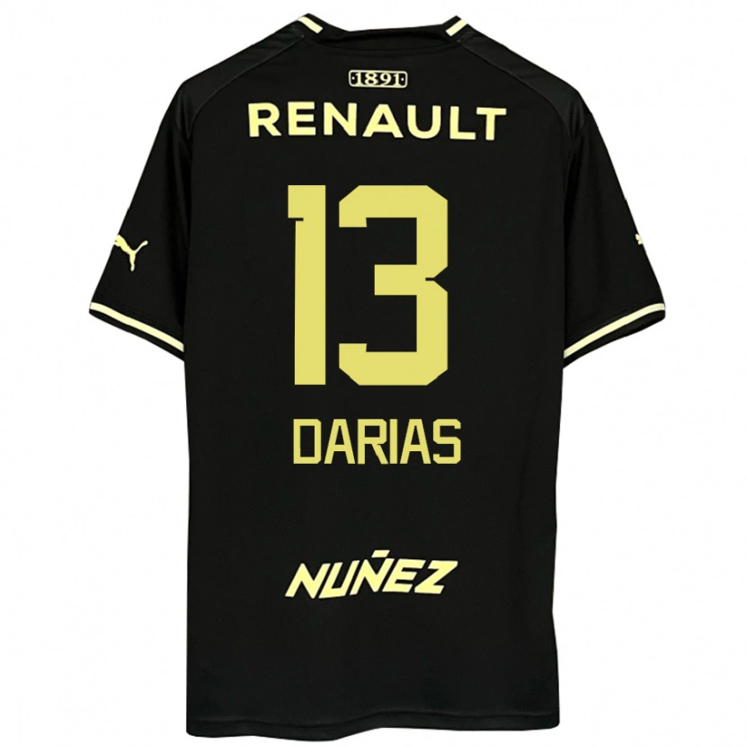 Danxen Mænd Eduardo Darias #13 Gul Sort Udebane Spillertrøjer 2025/26 Trøje T-Shirt