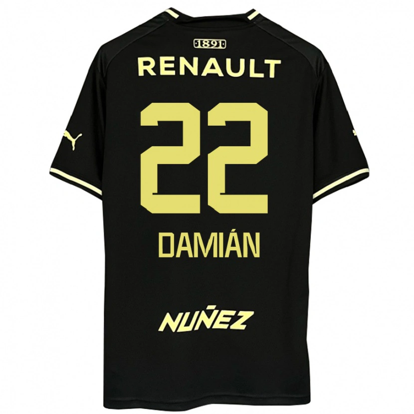 Danxen Mænd Damián Suárez #22 Gul Sort Udebane Spillertrøjer 2025/26 Trøje T-Shirt