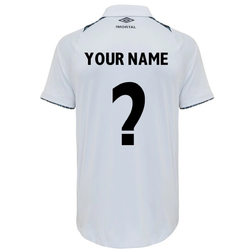 Danxen Mænd Dit Navn #0 Blå Sort Hvid Udebane Spillertrøjer 2025/26 Trøje T-Shirt