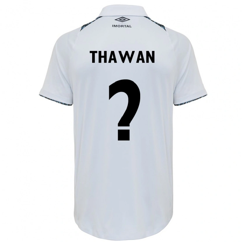 Danxen Mænd Athos Thawan #0 Blå Sort Hvid Udebane Spillertrøjer 2025/26 Trøje T-Shirt