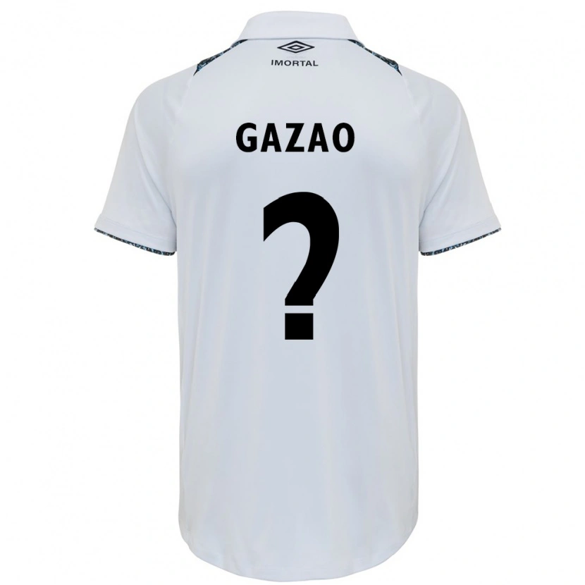 Danxen Mænd Gazão #0 Blå Sort Hvid Udebane Spillertrøjer 2025/26 Trøje T-Shirt