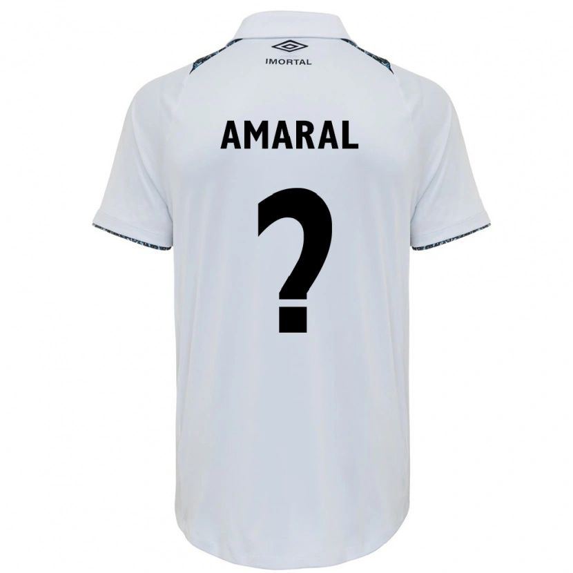 Danxen Mænd Lucas Amaral #0 Blå Sort Hvid Udebane Spillertrøjer 2025/26 Trøje T-Shirt