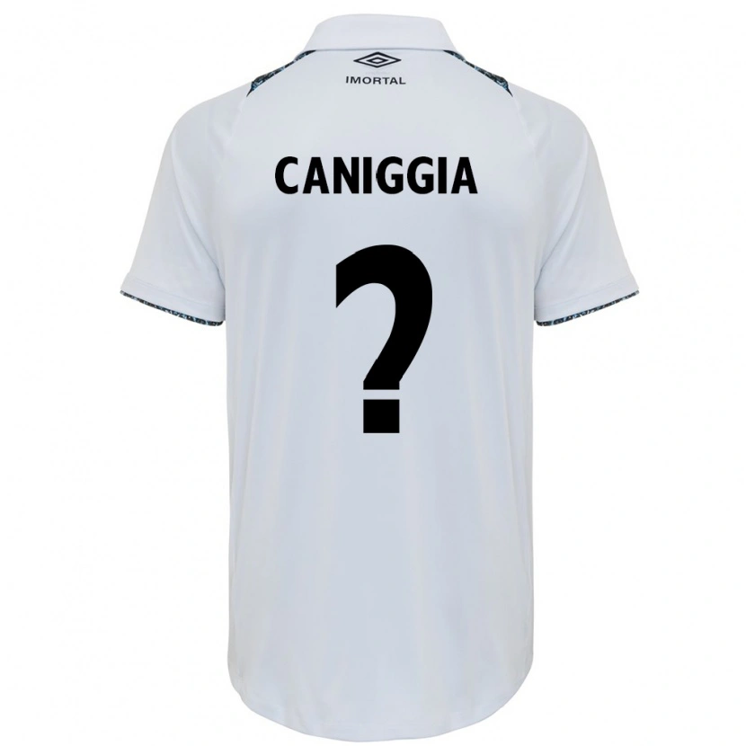 Danxen Mænd Lucas Caniggia #0 Blå Sort Hvid Udebane Spillertrøjer 2025/26 Trøje T-Shirt