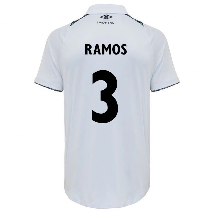 Danxen Mænd João Ramos #3 Blå Sort Hvid Udebane Spillertrøjer 2025/26 Trøje T-Shirt