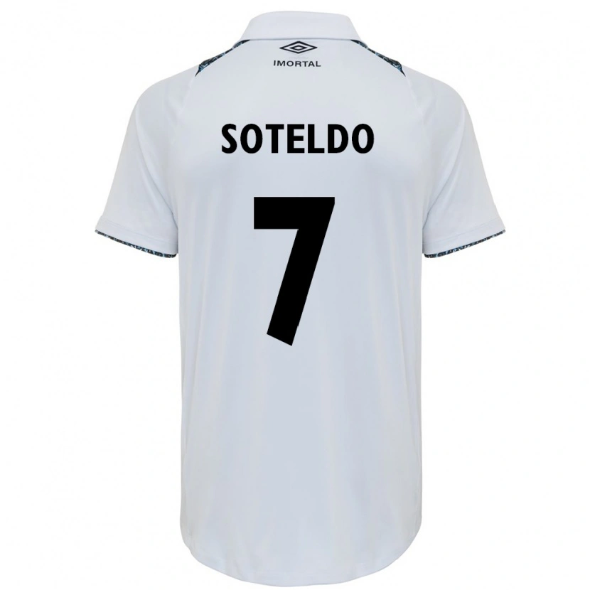 Danxen Mænd Yeferson Soteldo #7 Blå Sort Hvid Udebane Spillertrøjer 2025/26 Trøje T-Shirt