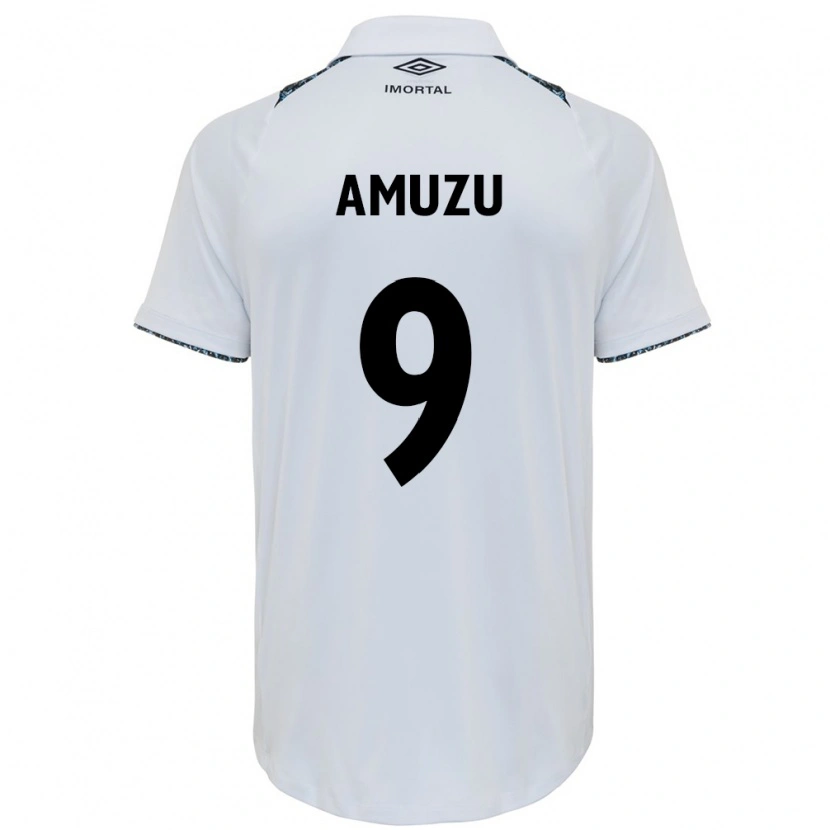 Danxen Mænd Francis Amuzu #9 Blå Sort Hvid Udebane Spillertrøjer 2025/26 Trøje T-Shirt