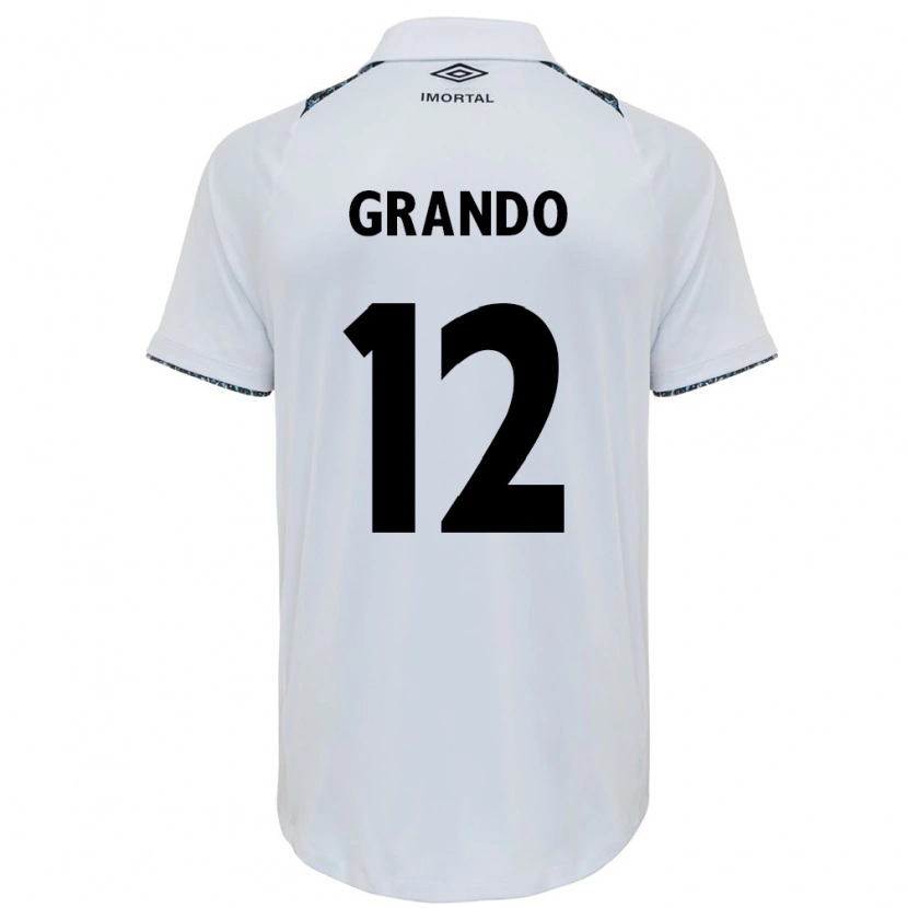 Danxen Mænd Gabriel Grando #12 Blå Sort Hvid Udebane Spillertrøjer 2025/26 Trøje T-Shirt