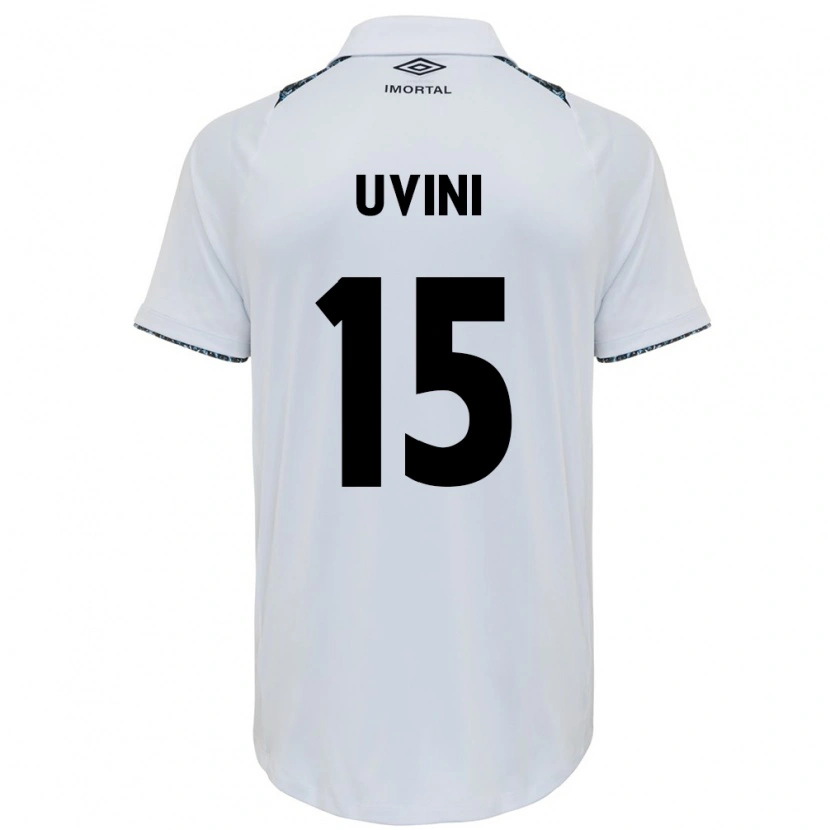 Danxen Mænd Bruno Uvini #15 Blå Sort Hvid Udebane Spillertrøjer 2025/26 Trøje T-Shirt