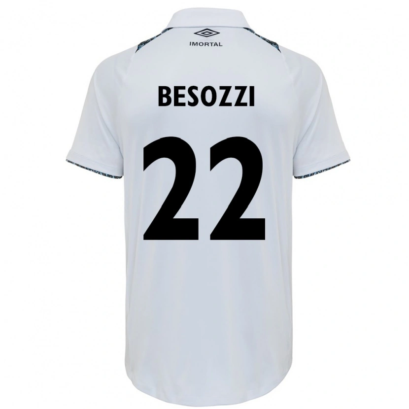 Danxen Mænd Lucas Besozzi #22 Blå Sort Hvid Udebane Spillertrøjer 2025/26 Trøje T-Shirt
