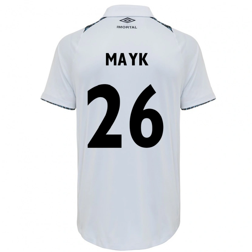 Danxen Mænd Mayk #26 Blå Sort Hvid Udebane Spillertrøjer 2025/26 Trøje T-Shirt