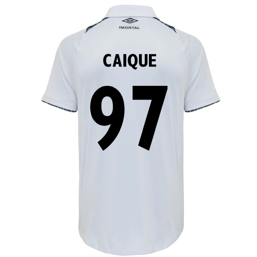 Danxen Mænd Caíque #97 Blå Sort Hvid Udebane Spillertrøjer 2025/26 Trøje T-Shirt