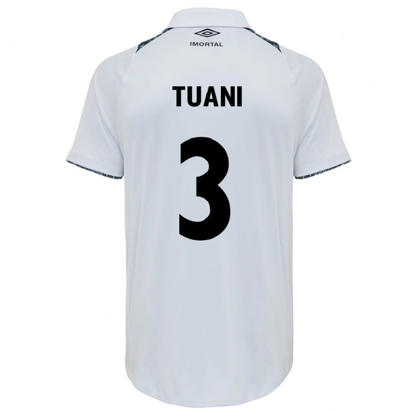 Danxen Mænd Tuani #3 Blå Sort Hvid Udebane Spillertrøjer 2025/26 Trøje T-Shirt