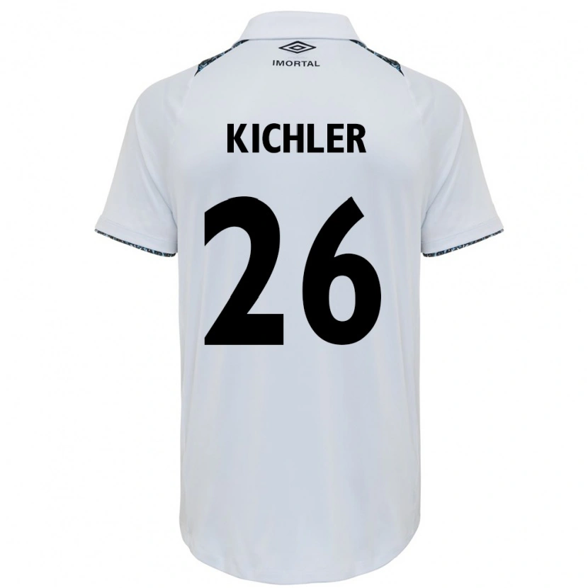 Danxen Mænd Paola Kichler #26 Blå Sort Hvid Udebane Spillertrøjer 2025/26 Trøje T-Shirt