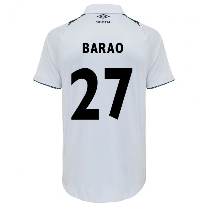 Danxen Mænd Dani Barão #27 Blå Sort Hvid Udebane Spillertrøjer 2025/26 Trøje T-Shirt